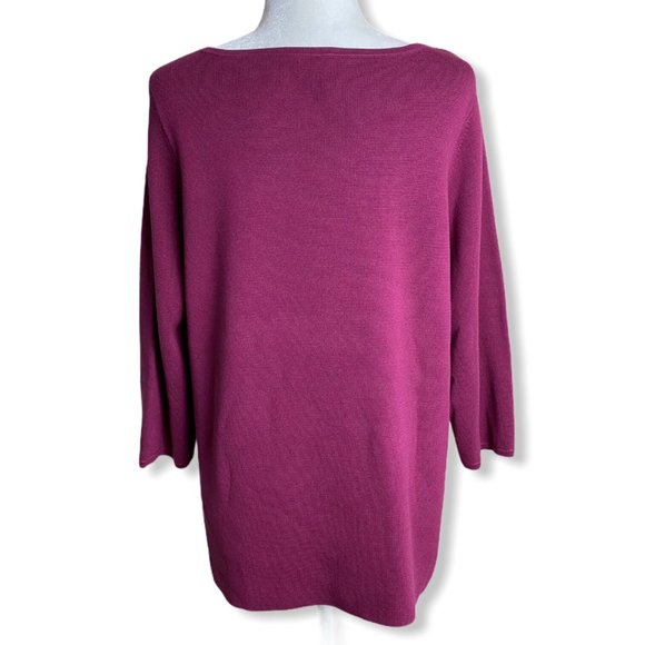 Eileen Fisher Silk & Organic Cotton Sweater in Mum - Picture 11 of 13